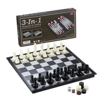 Northix 3-u-1 magnetski šahovski set