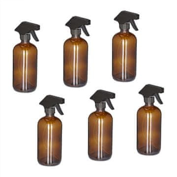 Northix Staklena boca s raspršivačem, set od 6 komada, 500 ml