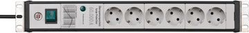 Brennenstuhl Brennenstuhl 1156057696 produžni kabel, 3m, 6 utičnice, crni/svjetlo sivi