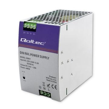 Qoltec Qoltec industrijski napajalnik za DIN šinu 480W, 24V, 20A