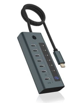 RAD ICY BOX IB-HUB1457-C31 USB 3.2 Gen 1 Type-C hub 10000 Mbit/s, plavo/sivo
