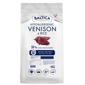 slomart BALTICA Nutraceutic Hypoallergenic Venison s rižom za male pasmine 12 kg