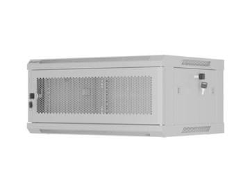 Rack Lanberg zidni serverski ormar 19" 4U 600x450 sa perforiranim vratima, siva