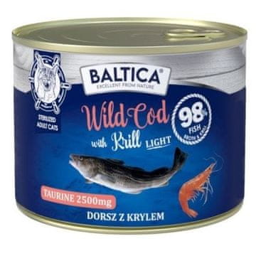 EXCELLENT BALTICA Excellent mokra hrana za odrasle mačke - divlji bakalar s krilom Light - 185g