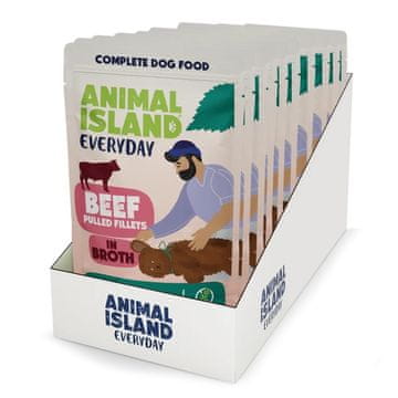 ANIMAL ISLAND Goveđi fileti u umaku - mokra hrana za pse - 10x150g