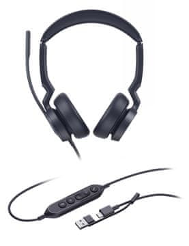 YEALINK Yealink UH46 Dual UC USB-C/A slušalice, crna