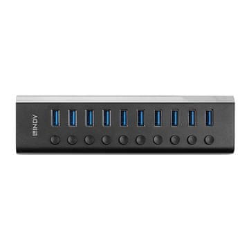 Lindy 10-portni USB 3.0 Hub s On/Off prekidačima