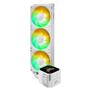 slomart ASUS TUF Gaming LC III 360 ARGB LCD White Edition vodeno hlađenje procesora 360mm, bijela