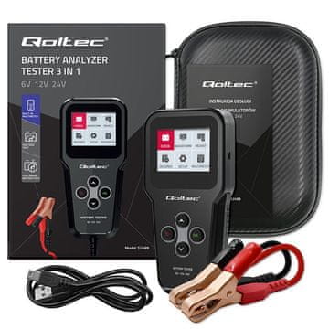Qoltec Qoltec Digitalni 3-u-1 tester baterija LCD, 6V/12V/24V, 10Ah-200Ah