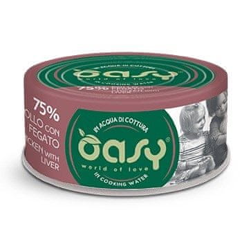 Oasy OASY More Love mokra hrana za mačke - Piletina s jetrom - 70g