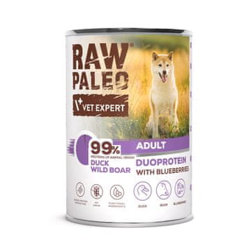 VetExpert VETEXPERT Raw Paleo Duoprotein Pačetina & Vepar za pse, mokra hrana, 400g