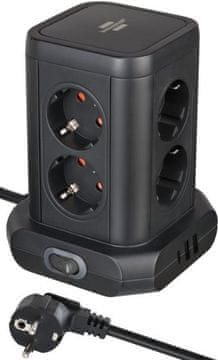 Brennenstuhl Brennenstuhl produžni kabel s 8 utičnica, 2m, 230V, IP20, crni