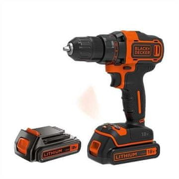 BLACK Black & Decker BDCDD186KB akumulatorska bušilica/odvijač 18V, crna/narančasta