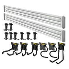 Stanley Stanley STST22000-1 zidni stalak za vrtni alat, 14 kuka, 143 kg, čelik, crno/sivi