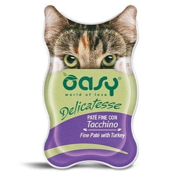 Oasy OASY Delicatesse pašteta s puretinom za mačke - 85g
