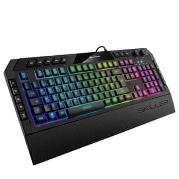 Sharkoon Sharkoon Skiller SGK5 tipkovnica za igranje, USB, QWERTZ njemački, crna