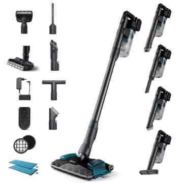 slomart Philips XC8057/01 baterijski usisavač 25.2V mokro/suho čišćenje, plava/crna