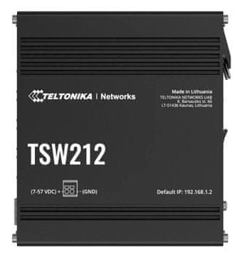 Teltonika Teltonika TSW212 mrežni prekidač L2 Gigabit Ethernet 10/100/1000 Mbps, crna
