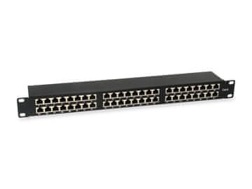 Equip Equip 48-Port Cat.6 Patch Panel, crna