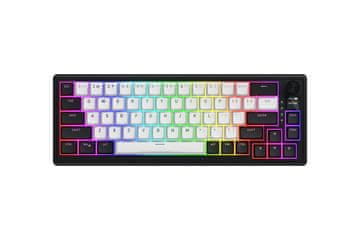 slomart HATOR Skyfall 65 MAG ULTIMA 8K Gaming tipkovnica, US, crna/bijela