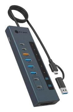 RAD ICY BOX 11-u-1 USB-C hub sa čitačem kartica i PD