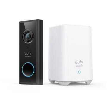 slomart Eufy E82101W4 video portafon 2K, crni/bijeli