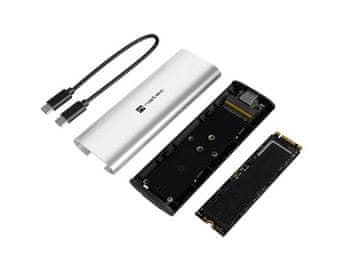 NATEC RHINO M.2 NVME LITE Vanjsko kućište za SSD (USB-C 3.2 Gen 2, srebrno)
