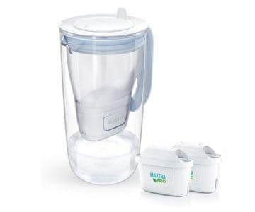 Brita Brita Glass+ vrč s filtrom i 2 MaxtraPro uloška (plavi; 2.5L)