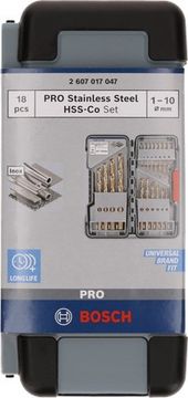 BOS Bosch HSS Spiralna svrdla Cobalt set, 18 komada