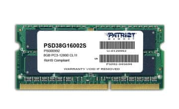 Patriot Patriot Memory 8 GB PC3-12800 DDR3 1600 MHz SO-DIMM memorijski modul