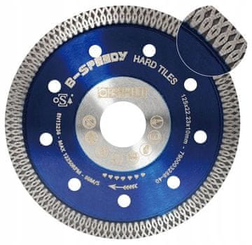 B-SPEEDY DIJAMANTNI DISK ZA GRES PLOČICE DEBLJINE 125 MM 1,4 MM - DCDM125