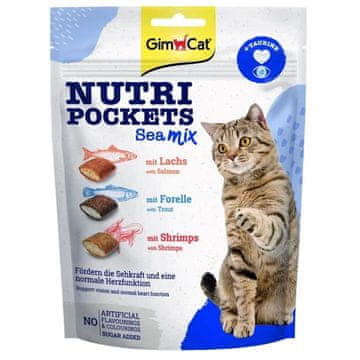 GMC GIMCAT Nutri Pockets Sea mix – poslastica za mačke – 150g