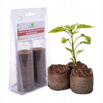 GARDEN LINE SET OD 20 DISKOVA OD KOKOSOVA ZA KLIJANJE EDA3272