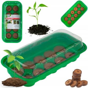 GARDEN LINE MINI STAKLENIK ZA KLIJANJE + 10 TRESETNIH DISKOVA EDA8556