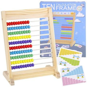 Nobo Kids Drveni matematički edukativni abakus za učenje brojanja brojeva za djecu