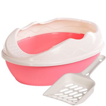Purrfect Point Pink s lopaticom - mala kutija za pijesak s lopaticom