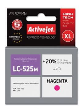 ActiveJet Zamjenska tinta Activejet AB-525MN za Brother LC525M, magenta, 15ml, XL