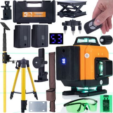 Rosfix 360° CROSS LASERSKI KOMPLET, ŠTAP, TRONOŽAC, META, NAOČALE, 2-KOMADNA PEČENA FUTROLA
