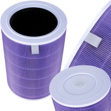 Rosfix Ljubičasti Xiaomi pročišćivač zraka HEPA filter antibakterijski | S RFID čipom | 4-slojni | Aktivni ugljen | PM2.5 99.7% | Do 2/2S/2H/3C/3H