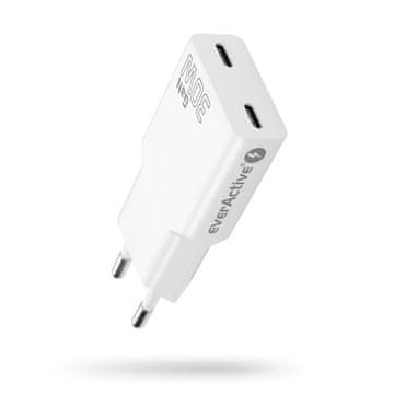 slomart EAV SUPER SLIM brzi punjač s 2x USB-C, 30W, bijeli