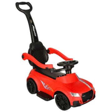Northix Automobil za guranje 3 u 1 sa zvučnim svjetlima crvene boje