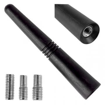 AMIO Stup automobilske antene 9 cm s 3 adaptera 5/6/7 mm ANTM09 -01509