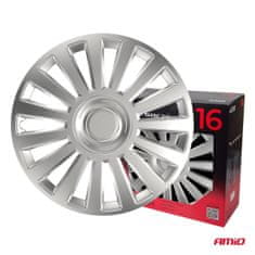 AMIO Auto ratkape set od 4 komada, luksuzne srebrne, 16" inča, COLOR BOX