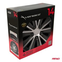 AMIO Auto ratkape set od 4 dijela Rapide crno-srebrne 14" inča COLOR BOX