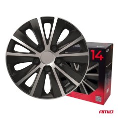 AMIO Auto ratkape set od 4 dijela Rapide crno-srebrne 14" inča COLOR BOX