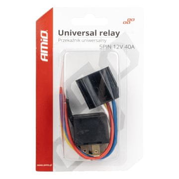 AMIO Utičnica za auto relej 5-pinska 12V 40A -03510