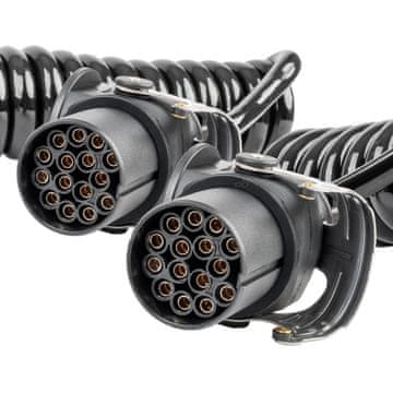 AMIO Spiralni kabel za TIR prikolicu 2x 15-pinski 5m 24V -04382