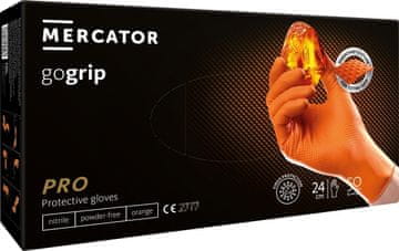 AMIO Mercator GoGrip narančaste nitrilne rukavice 50 komada veličina XL