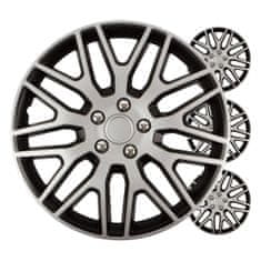 AMIO Auto ratkape, set od 4 dijela, Dakar crno-srebrne, 15" inča, COLOR BOX
