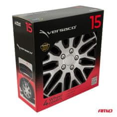 AMIO Auto ratkape, set od 4 dijela, Dakar crno-srebrne, 15" inča, COLOR BOX
